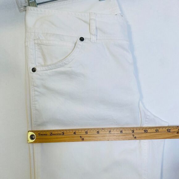 The Christie Fit Flare Jean 10 Tall White Mid Rise Chino Pant Nautical Coastal - Picture 10 of 12